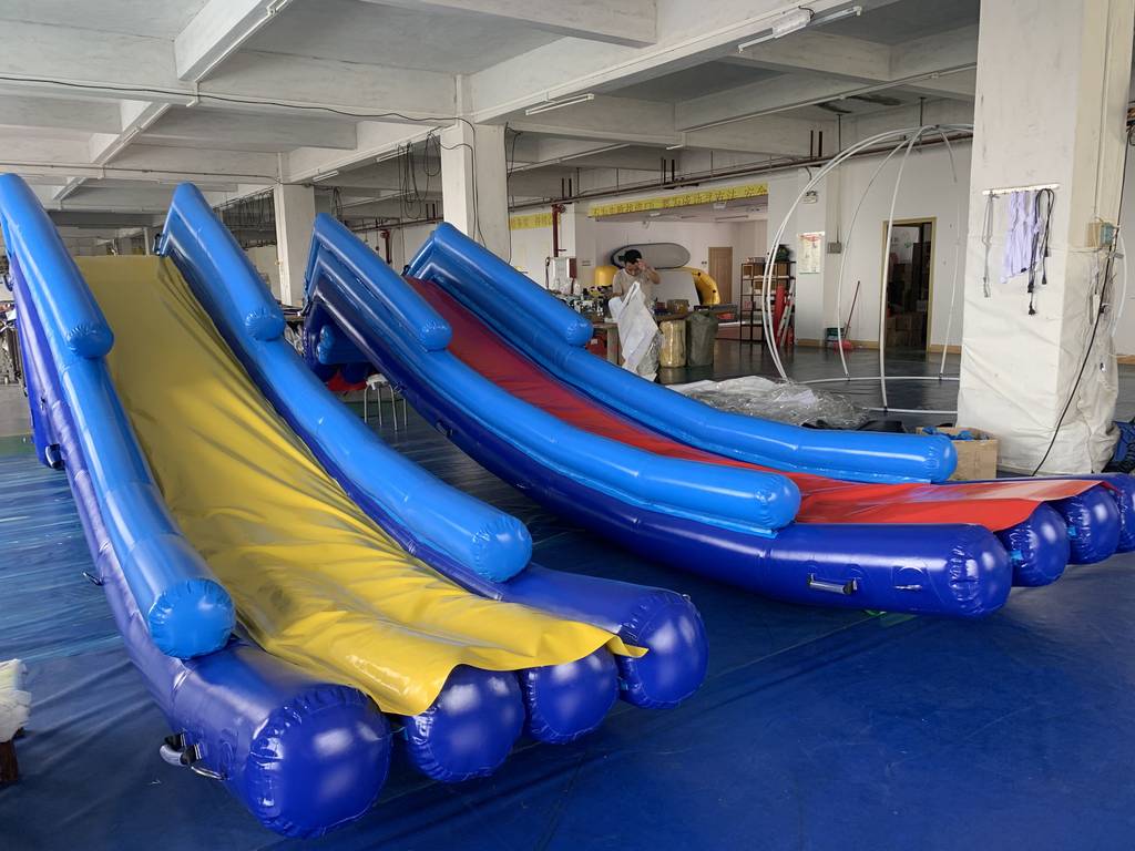 75ft Giant Inflatable Yacht Slide Deployment