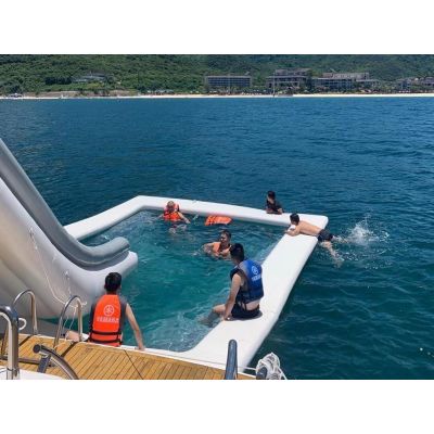 New Style Of Inflatable Ocean Pool With Platform